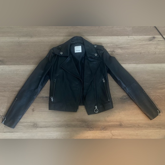 PINKO Leather Jacket 2 - Picture 2 of 8